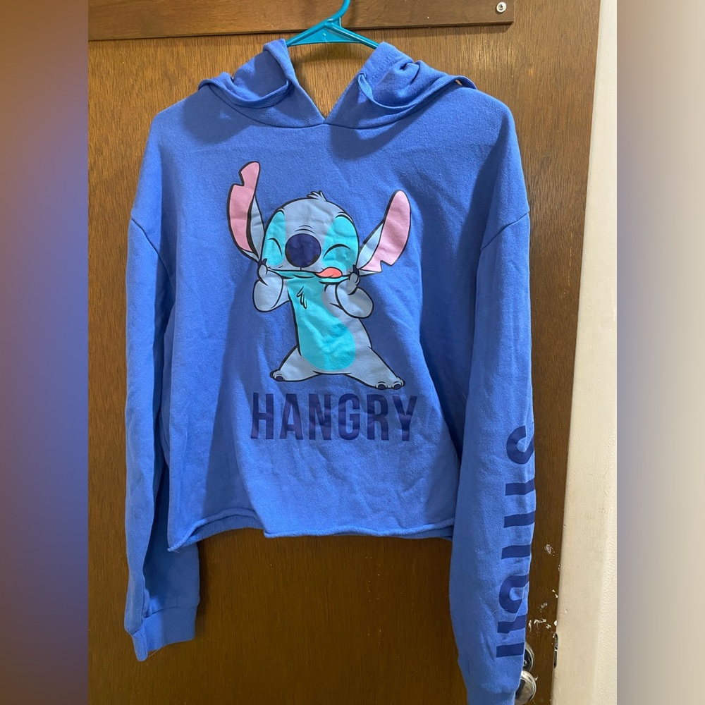 Blue Hoodie with Cartoon Character